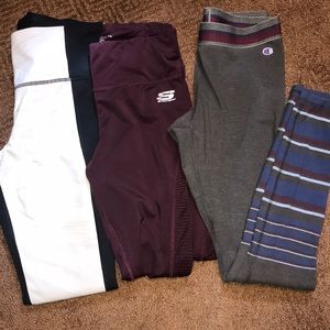 Champions, Skechers and under amour leggings